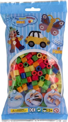 Hama MAXI Első gyöngykészletem - 500 db-os neon színek - 8472